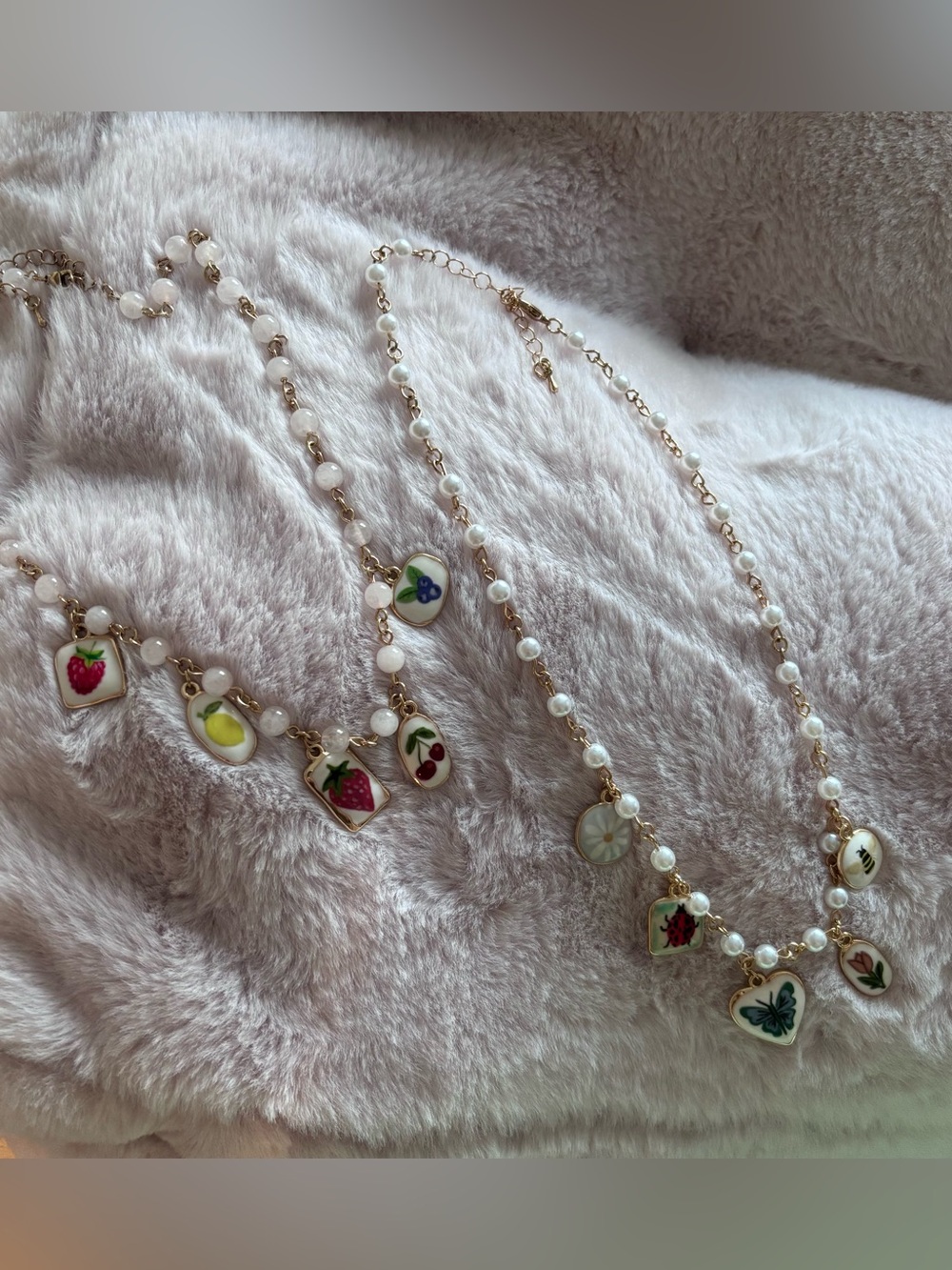 Set of 2 Charm Necklaces